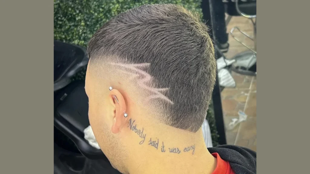 Burst Fade Buzz Cut with Design