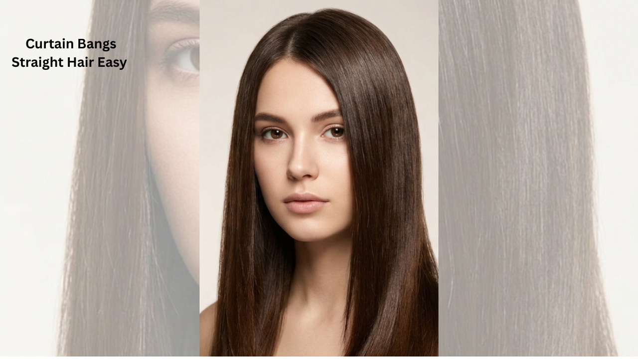 Curtain Bangs Straight Hair Easy Styling, Face Shapes Guide