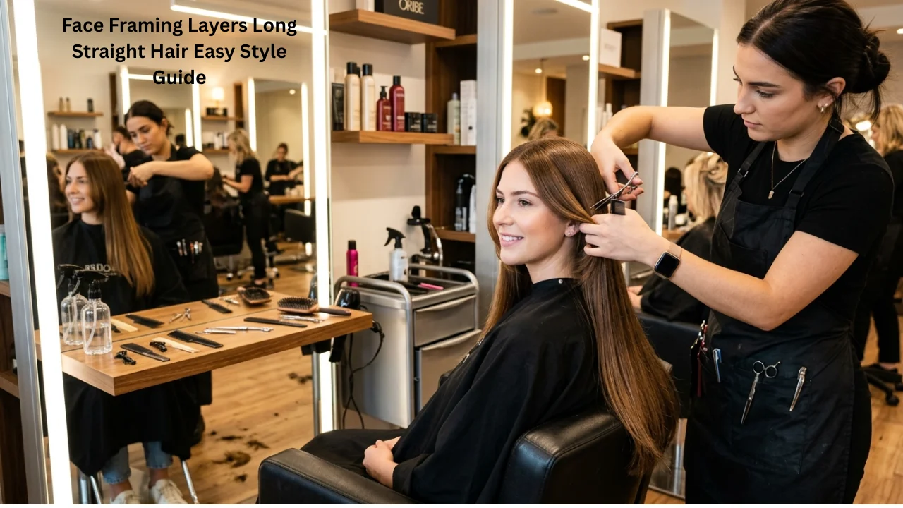 Face Framing Layers Long Straight Hair Easy Style Guide