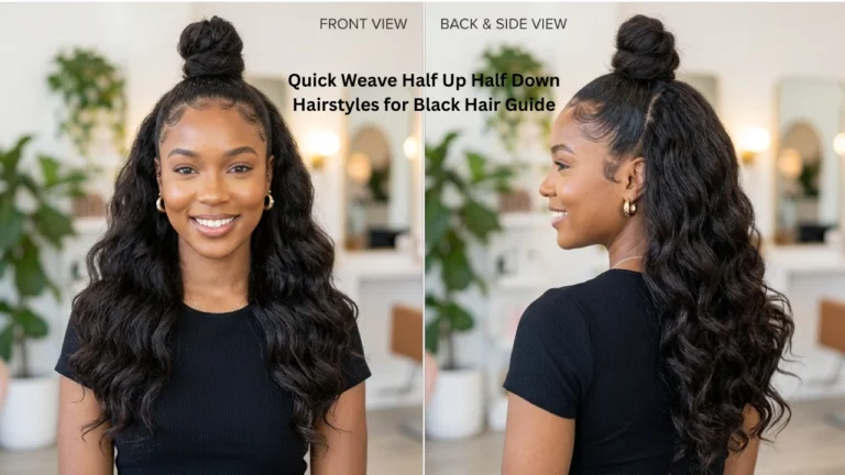 Quick Weave Half Up Half Down Hairstyles for Black Hair Guide
